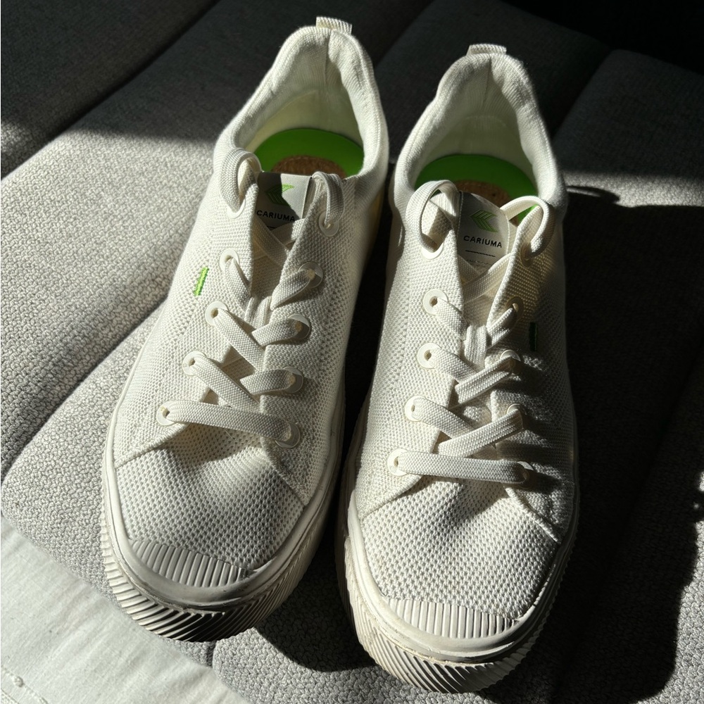 Cream Cariuma Canvas shoes